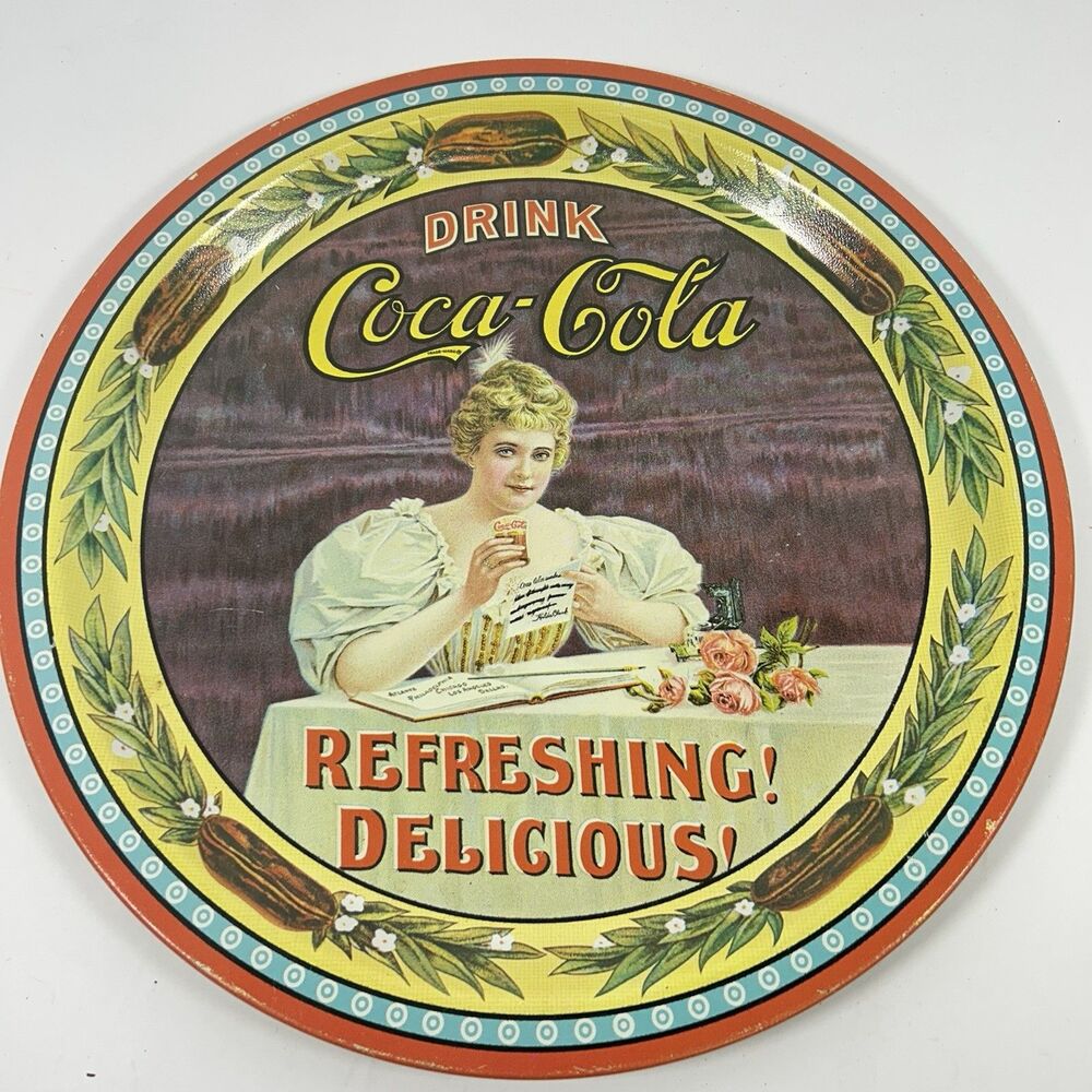 Vintage 1977 Harrisburg PA Coca-Cola 75th Anniversary Tin Tray Serial #26126